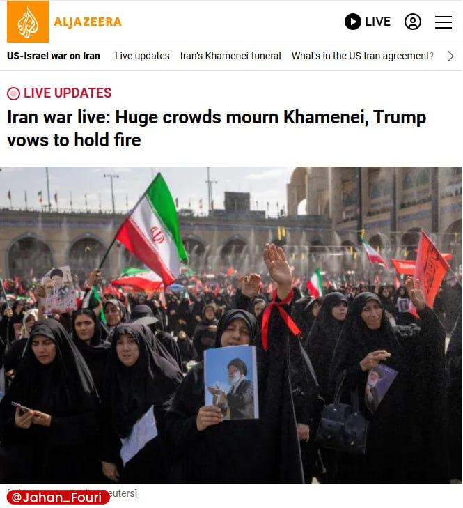 عکسهایی از زنان در مراسم وداع با رهبر ایران منتشر شد