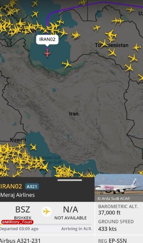 رئیس جمهور وارد خاک کشور شد و هواپیما تا دقایقی دیگر فرود خواهد آمد 🪖