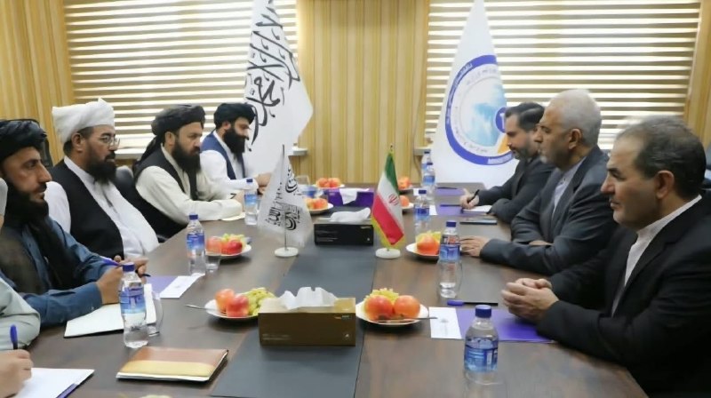 در دیدار علیرضا بیکدلی، سرپرست سفارت جمهوری اسلامی ایران در کابل، با عبدالرحمن قانت، معاون طرح و برنامه وزارت معادن و پترولیم افغانستان