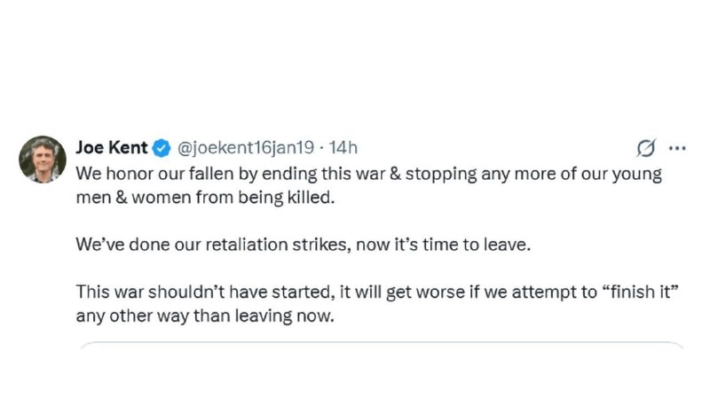 Former US Security Official: Continuing War with Iran is Detrimental to US