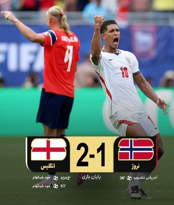 England advances to 2026 World Cup semifinals with 2-1 victory over Norway