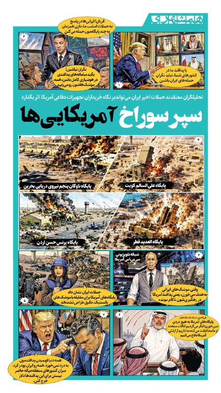 📊 روایتی از منهدم شدن سامانههای پدافندی آمریکا و عدم اعتماد به تجهیزات نظامی این کشور
