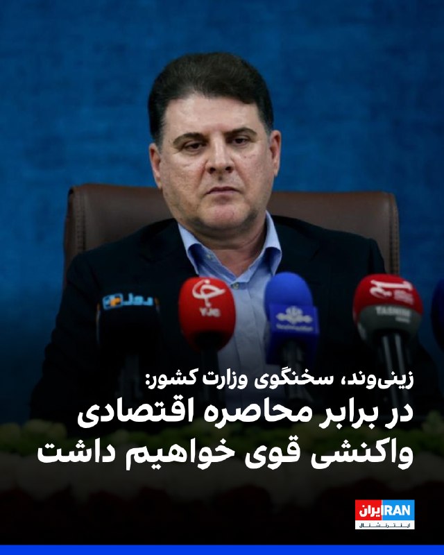 علی زینیوند، سخنگوی وزارت کشور، گفت: «طبیعی است که این محاصره حتما روی ایران تاثیر میگذارد اما این طور نیست که تنها به اقتصاد ایران آسیب بزند.» او افزود