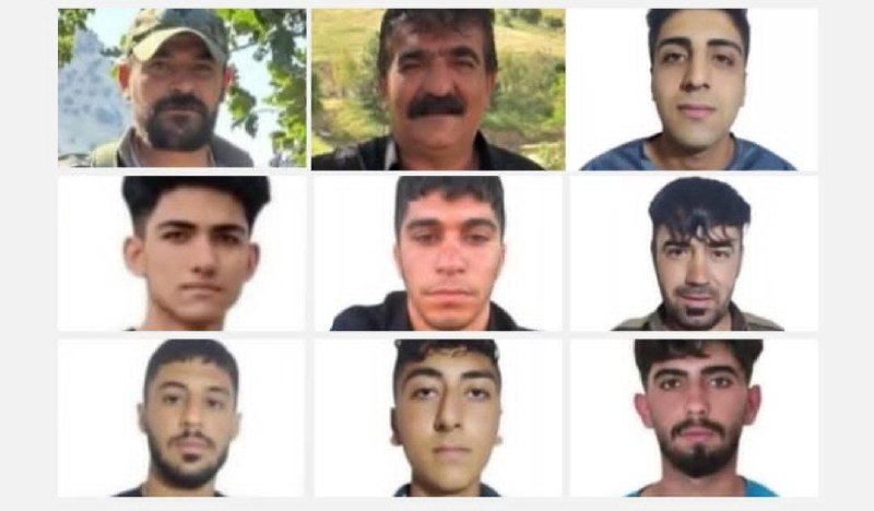 تصاویر 9 نفر از کشتههای گروه کومله در حملات ایران