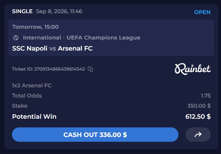 Champions league is back on 😍 Tough game but I have Arsenal to win this
