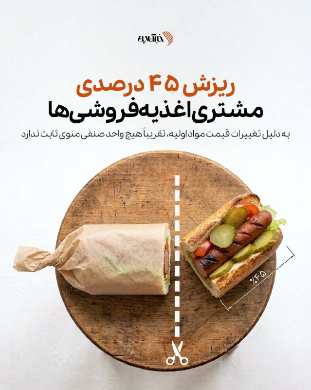 ریزش ۴۵ درصدی مشتری اغذیهفروشیها 🕊 از توئیتر خبرآنلاین رئیس اتحادیه صنف اغذیهفروشان تهران
