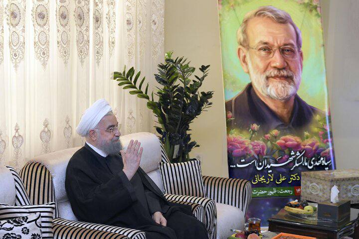 Hassan Rouhani met with Larijani's family: Larijani was a rare figure of our era and his absence is felt in national management