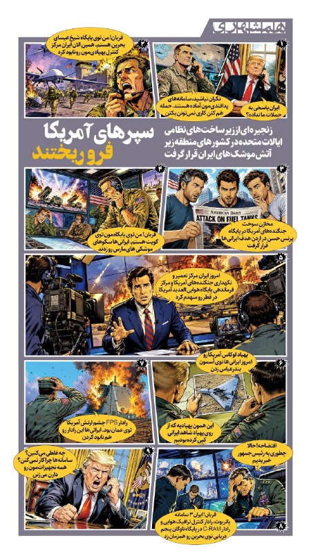 تجهیزات نظامی آمریکا در پایگاههای منطقه منهدم شد