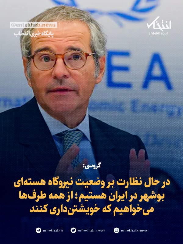 Grossi: Monitoring Bushehr Nuclear Plant, Urging Restraint from Parties