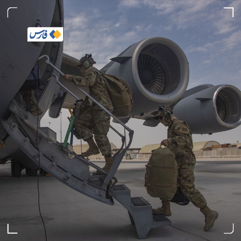 خروج نظامیان آمریکا از یک پایگاه در نزدیکی اربیل