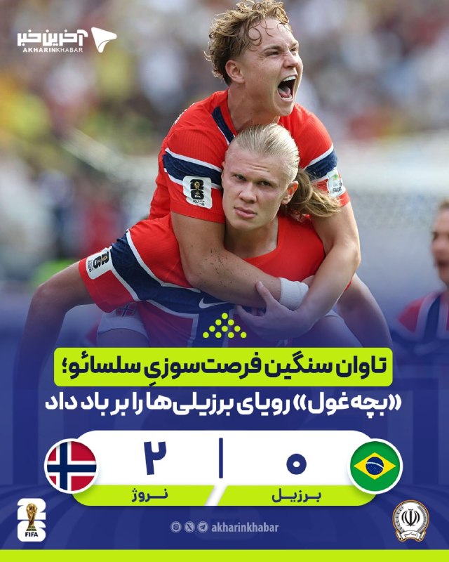 Haaland scores twice as Norway beats Brazil 2-1