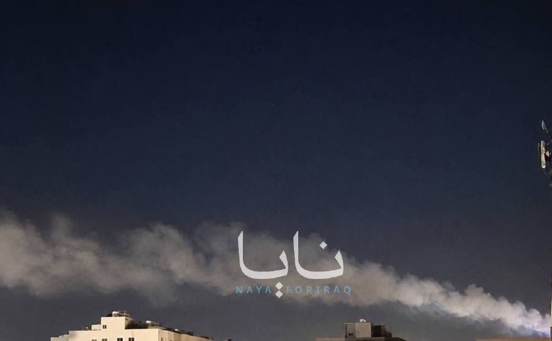 رسانههای عربی: ستون دودی که گفته میشود در پی حملات ایران به پایگاه علی السالم کویت بلند شده و از چند کیلومتری مشخص است