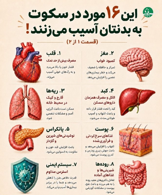 چیزهایی که به اعضای بدن شما آسیب میزنند 🇮🇷 ✊
