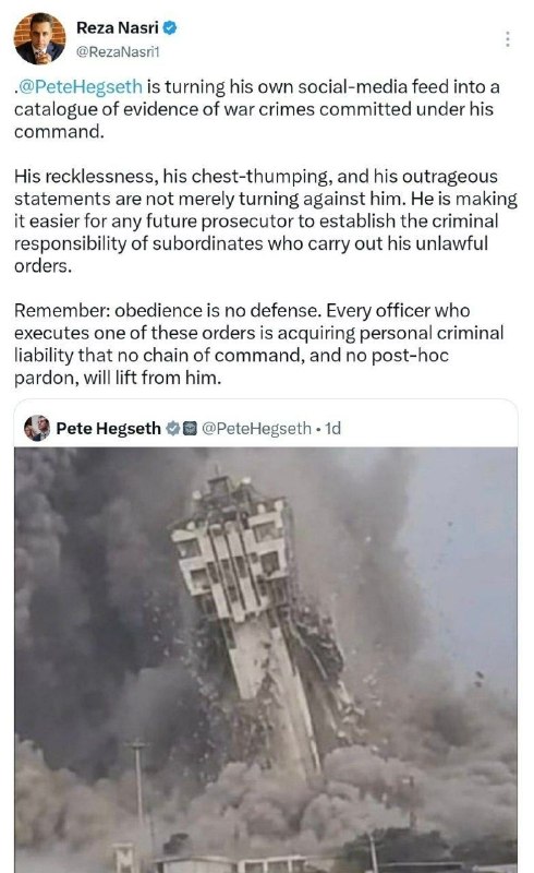 Reza Nasri Reacts to Pete Hegseth's Confessions