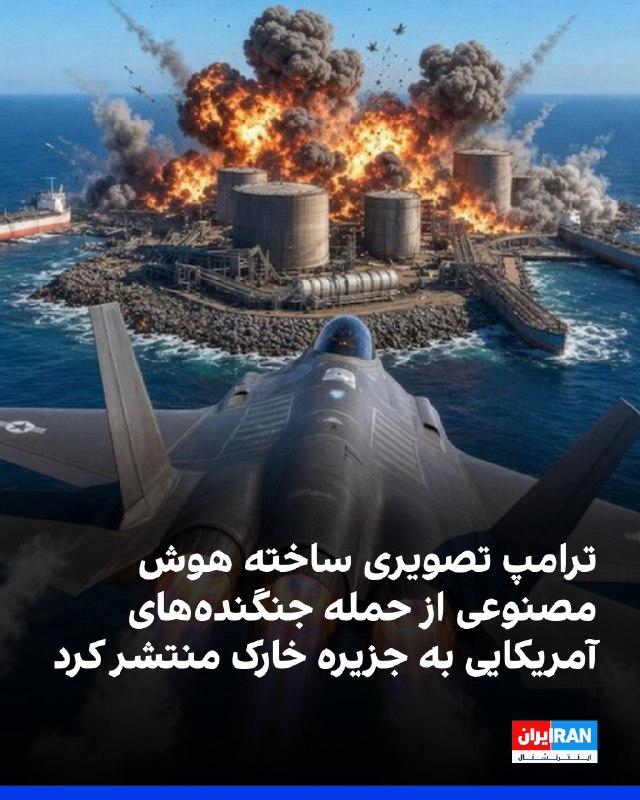 Donald Trump posted an AI‑generated image depicting an attack on Khark Island