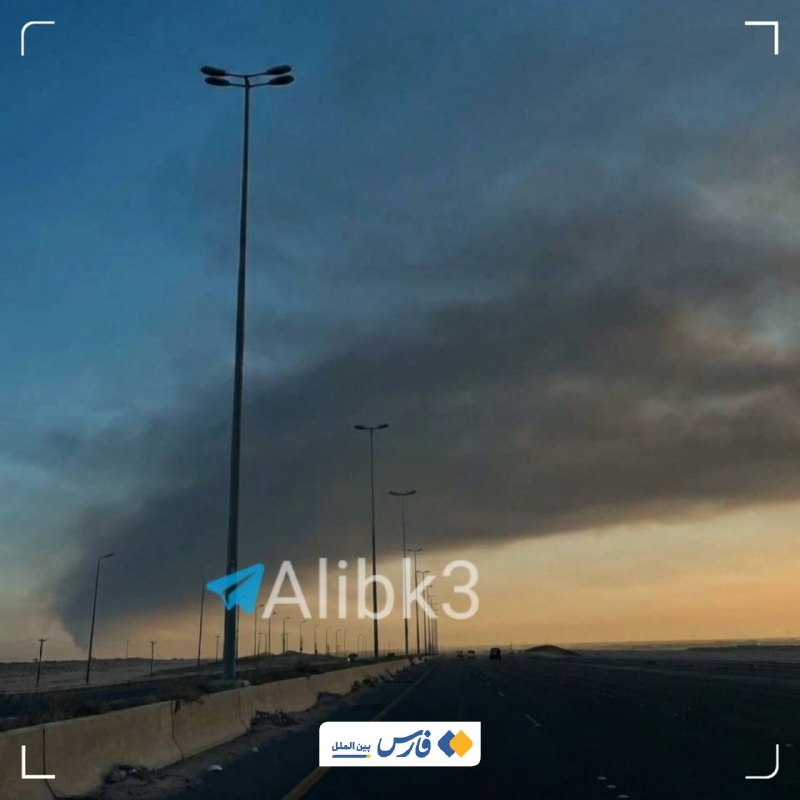 Images of smoke plumes in Kuwait published on social media