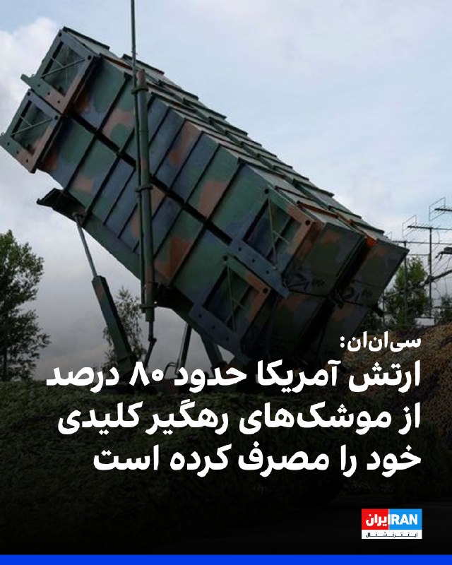 سیانان: ارتش ایالات متحده تقریباً ۸۰ درصد از موشکهای رهگیر تاد و تقریباً ۵۰ درصد از موشکهای سامانه پاتریوت را استفاده کرده است