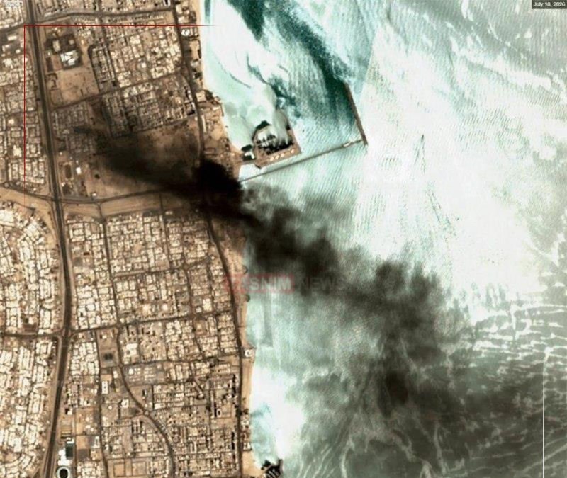 Satellite Image Shows Results of Iran's Attack on Al-Ahmadi Port, Kuwait