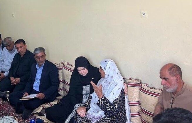 Government Spokesperson Delivered President's Message to Families of Martyrs in Bandar Khamir County