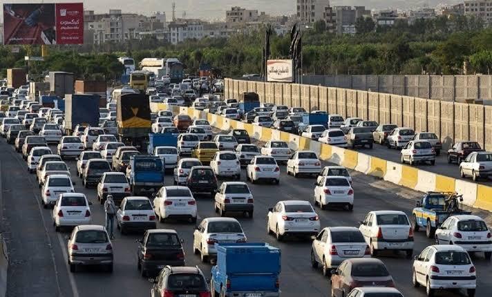 ترافیک سنگین در آزادراه کرج-تهران