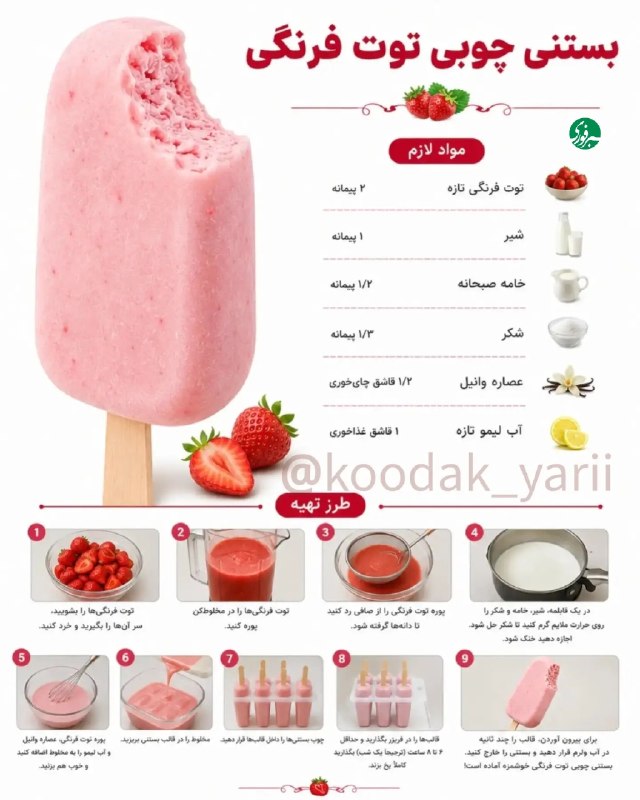 ۷ مدل بستنی خانگی چوبی خوشرنگ و خوشمزه 😍 🍦 🇮🇷 ✊