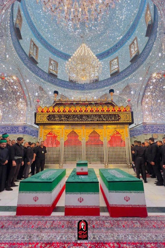 Massive crowd of pilgrims at the funeral of Ayatollah Ali Khamenei in Najaf