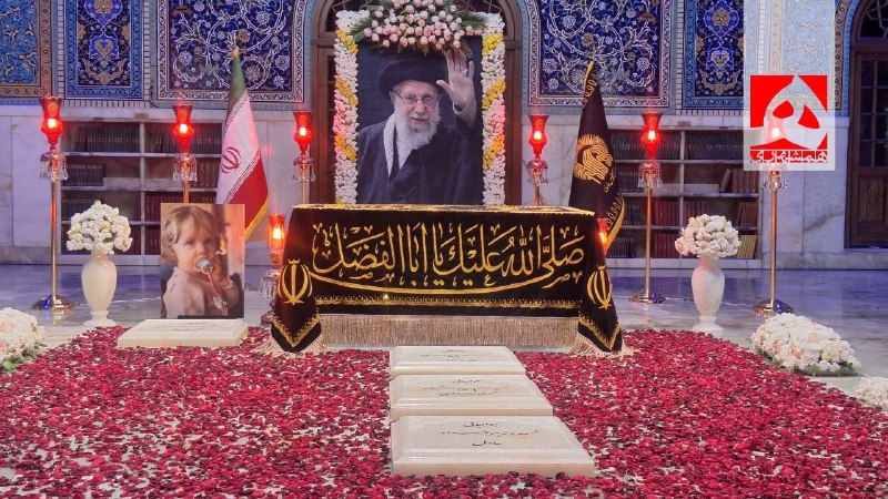 تصویر زهرا در کنار آقای شهید قرار گرفت