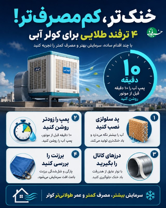 قبل از روشن کردن کولر، این ۴ نکته را بدانید 🇮🇷 ✊