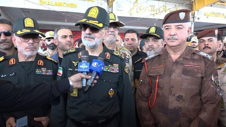 سردار رادان: تردد زائران در مرزها روان است فرمانده کل انتظامی کشور در بازدید از مرز شلمچه