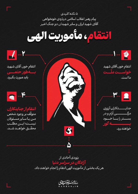Ayatollah Ali Khamenei: Revenge is Our Nation's Demand and Must Be Carried Out