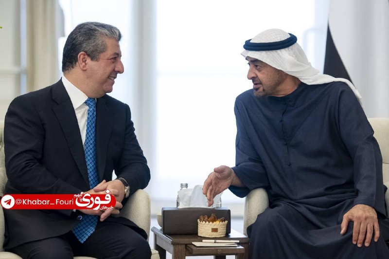 دیدار رئیس دولت امارات با نخستوزیر اقلیم کردستان عراق