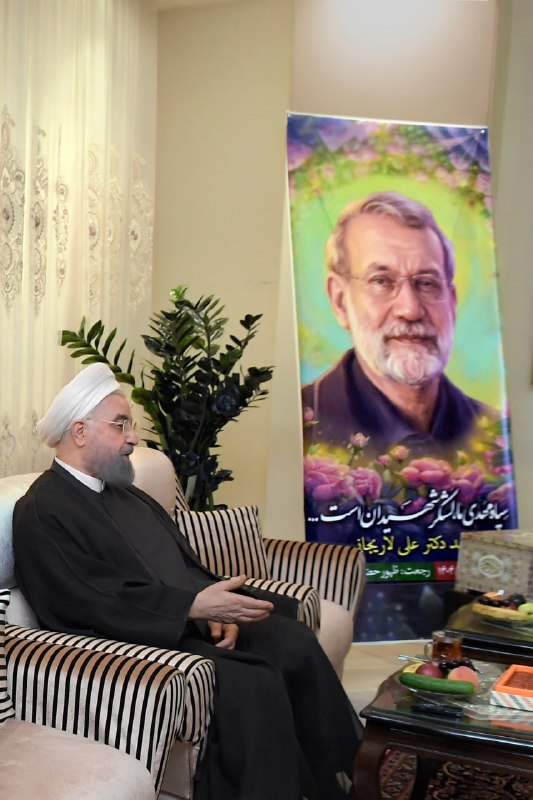Hassan Rouhani in Meeting with Larijani Family: Larijani Was Among Rare Figures of Our Era