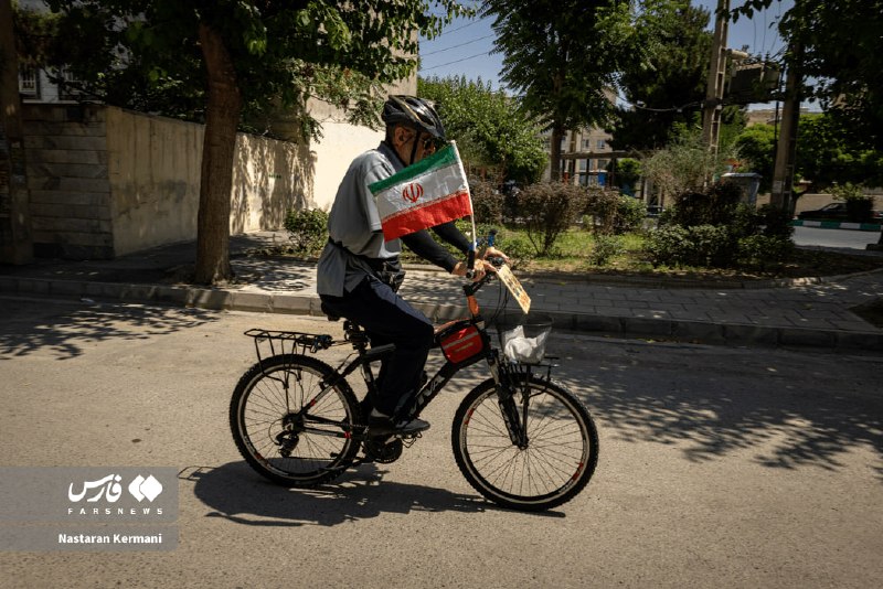 Seyed Reza Mafakheri, war veteran, cycled to Karbala