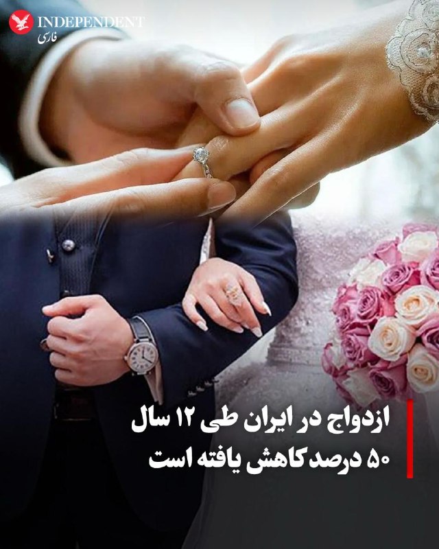 به گزارش رکنا و بر اساس دادههای سازمان ثبت احوال، تعداد ازدواجهای ثبتشده در ایران طی ۱۲ سال گذشته تقریبا ۵۰ درصد کاهش یافته است