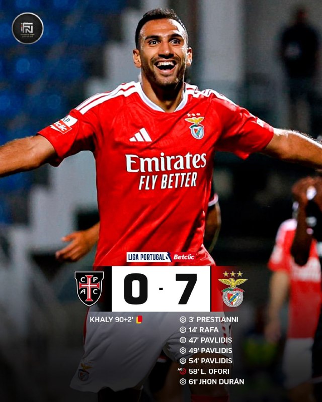 🇵🇹 بنفیکا، کاساپیا را در هم کوبید!