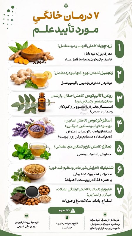 ۷ درمان خانگی مورد تایید علم