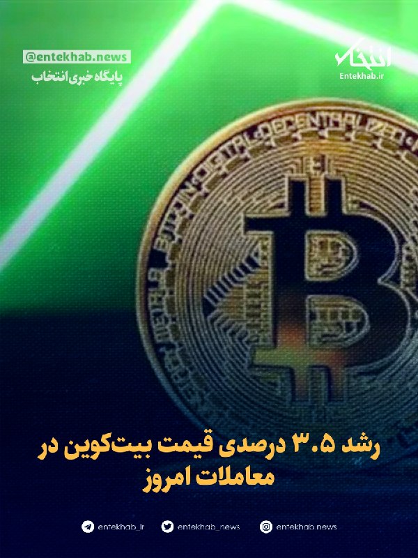رشد ۳.۵ درصدی قیمت بیتکوین در معاملات امروز